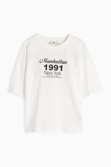 Copii - Fete - New York - tricou cu mânecă scurtă - alb