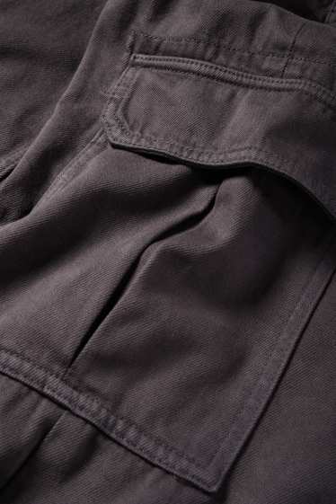 Bărbați - Pantaloni cargo - relaxed fit - gri închis