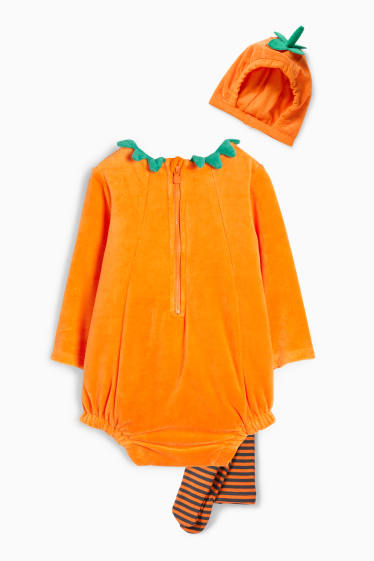 Baby Mädchen - Halloween - Kürbis - Baby-Kostüm - 3 teilig - orange