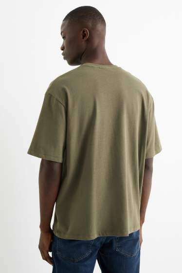 Bărbați - Tricou - relaxed fit - verde închis