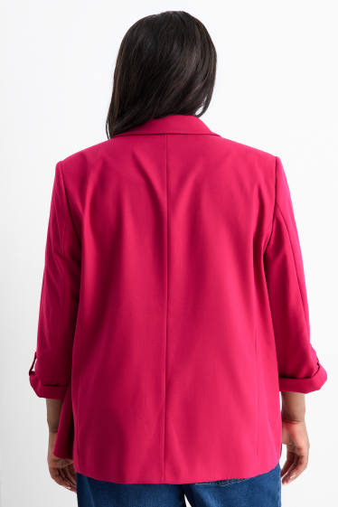 Femei - Blazer lung - regular fit - roz închis