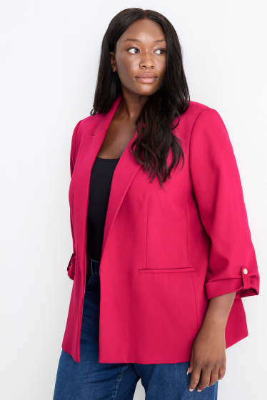 Femei - Blazer lung - regular fit - roz închis