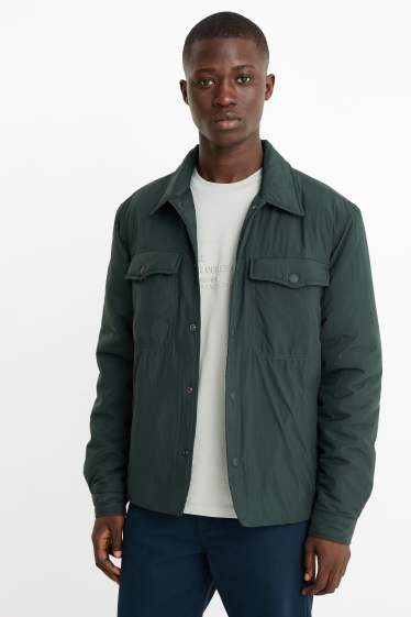 Herren - Jacke - gefüttert - dunkelgrün