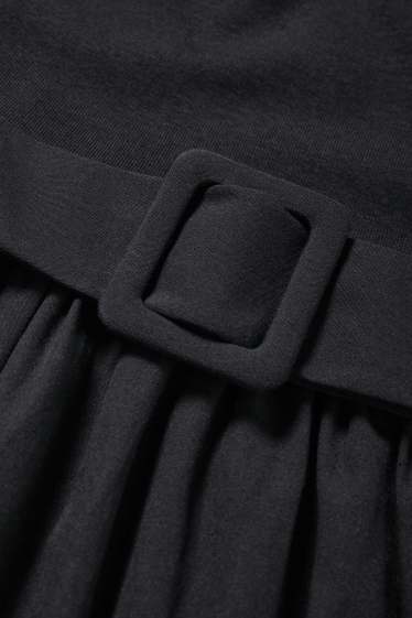 Femei - Rochie fit & flare cu curea - negru