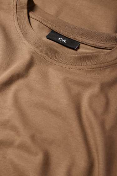 Bărbați - Tricou cu mânecă lungă - maro