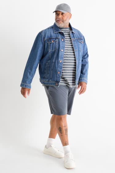 Bărbați - Pantaloni scurți de trening - gri închis