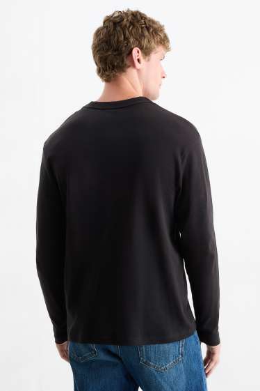 Bărbați - Tricou cu mânecă lungă - negru