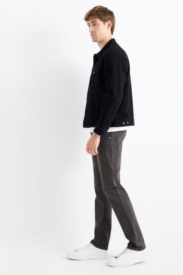 Bărbați - Slim jeans - Flex jog denim - LYCRA® - gri închis