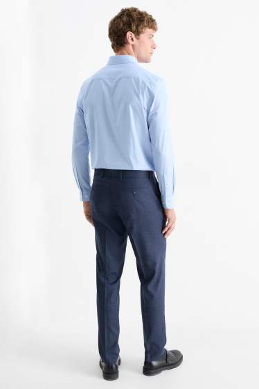 Bărbați - Pantaloni modulari - regular fit - Flex - în carouri - albastru închis