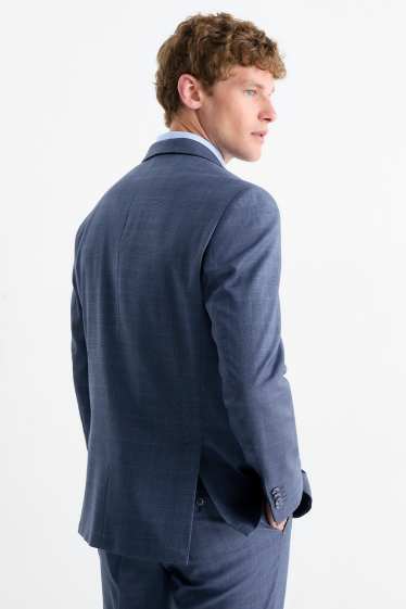 Bărbați - Sacou modular - regular fit - Flex - în carouri - albastru închis