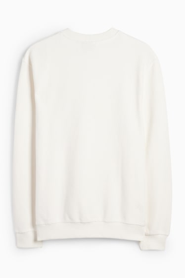 Heren - Sweatshirt - met structuur - wit