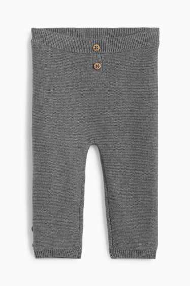 Unisex - Compleu bebeluși - reiat - 2 piese - gri închis