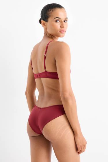 Femei - Bralette - vătuit - vișiniu