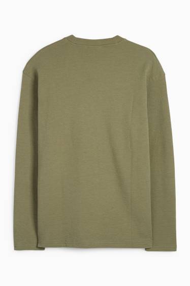 Bărbați - Tricou cu mânecă lungă - structurat - verde