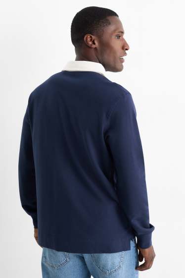 Bărbați - Tricou polo - regular fit - albastru închis