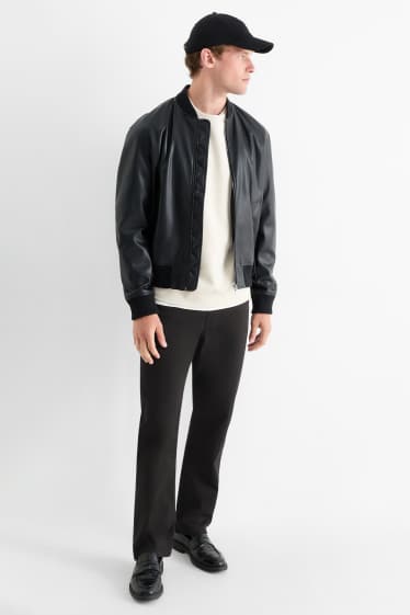 Bărbați - Pantaloni - regular fit - negru