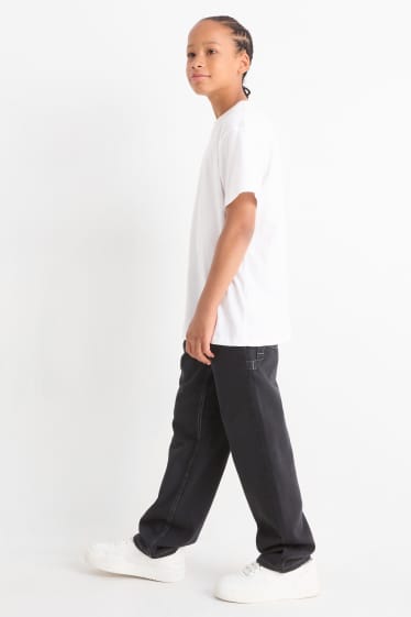 Copii - Băieți - Loose fit jeans - jeans termoizolanți - negru