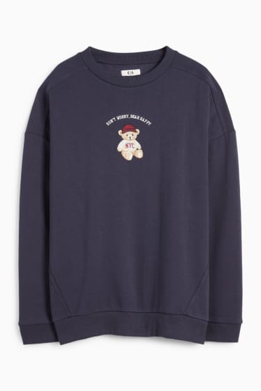 Dámské - Mikina - oversized - tmavomodrá