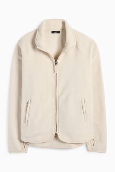 Femei - Hanorac de fleece cu fermoar  - bej deschis