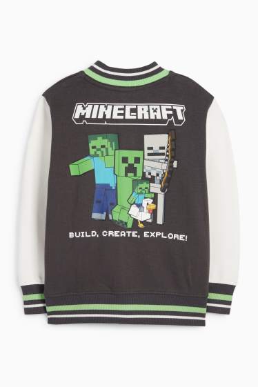 Copii - Băieți - Minecraft - jachetă tip college - gri închis