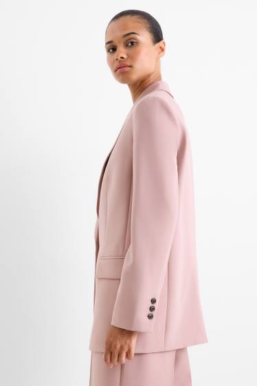 Femei - Blazer lung - relaxed fit - roz