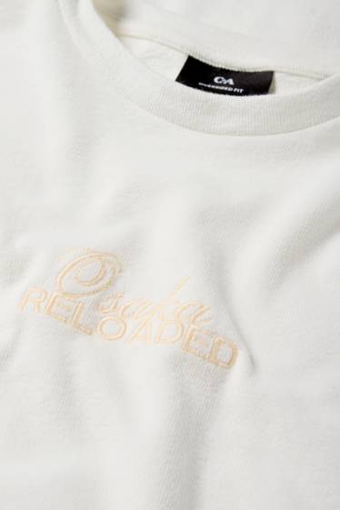 Bărbați - Tricou - supradimensionat - alb