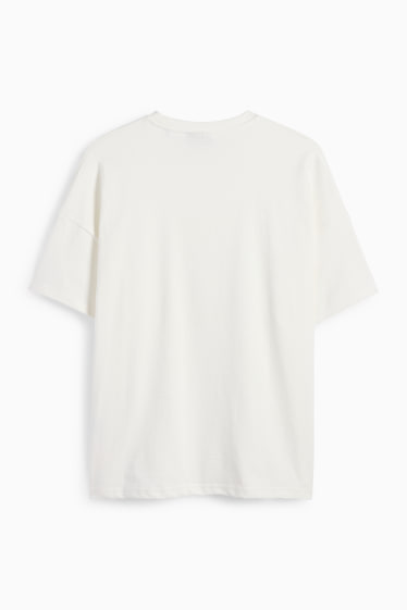 Bărbați - Tricou - supradimensionat - alb