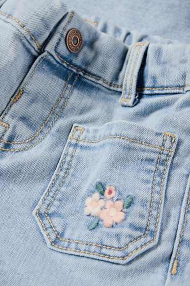 Copii - Fete - Floare - flared jeans - LYCRA® - denim-albastru deschis