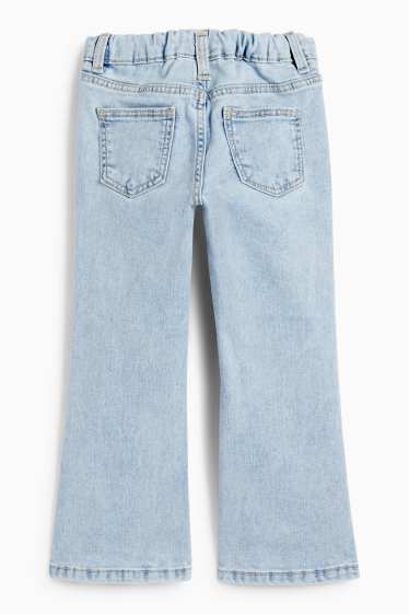 Copii - Fete - Floare - flared jeans - LYCRA® - denim-albastru deschis