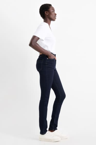 Femei - Slim jeans - talie înaltă - LYCRA® - denim-albastru închis