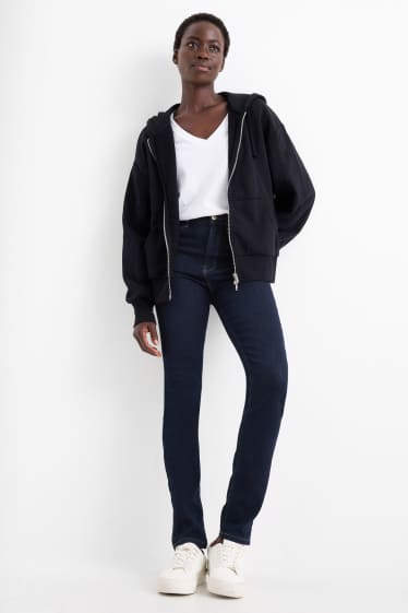 Femei - Slim jeans - talie înaltă - LYCRA® - denim-albastru închis