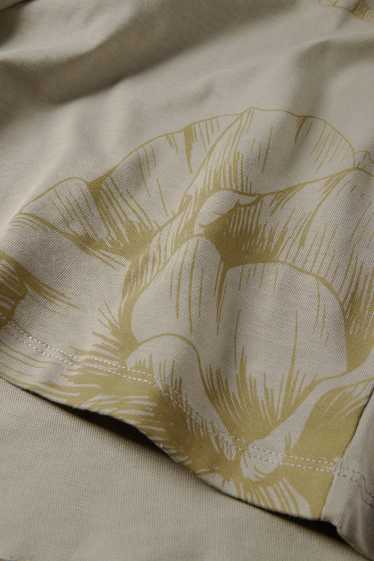 Donna - Maglia a maniche lunghe - a fiori - verde