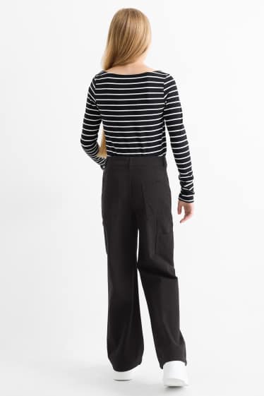 Copii - Fete - Pantaloni de stofă - negru