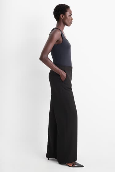 Femei - Pantaloni office - talie medie - regular fit - negru