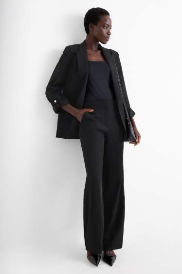 Femei - Pantaloni office - talie medie - regular fit - negru