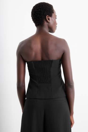 Femei - Vestă office - body fit - negru