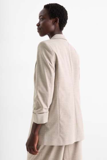Femei - Blazer lung - regular fit - structurat - bej