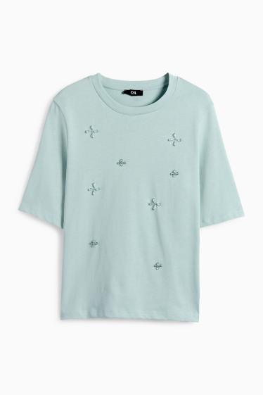 Femei - Tricou - regular fit - albastru deschis