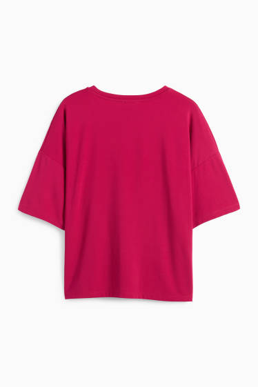 Femei - Tricou - relaxed fit - roz închis