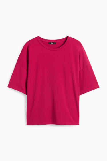 Femei - Tricou - relaxed fit - roz închis