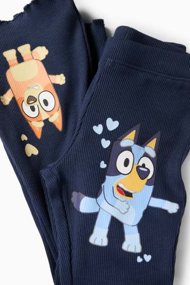 Copii - Fete - Bluey - colanți evazați - reiați - albastru închis