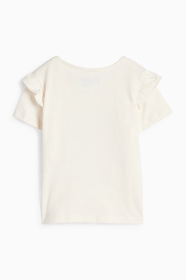 Copii - Fete - Bluey - tricou cu mânecă scurtă - alb-crem