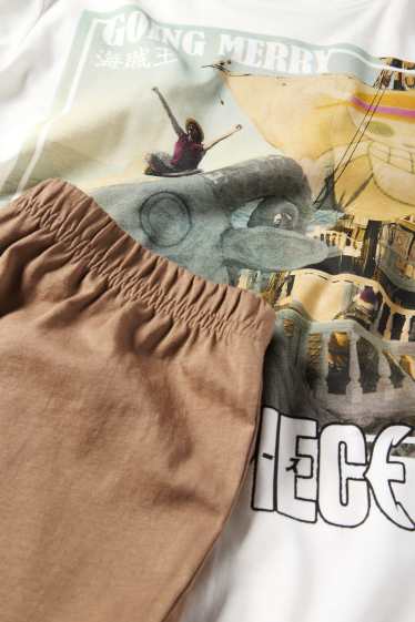 Copii - Băieți - One Piece - pijama - 2 piese - alb / bej