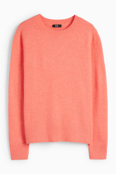 Femmes - Pull en maille fine - orange