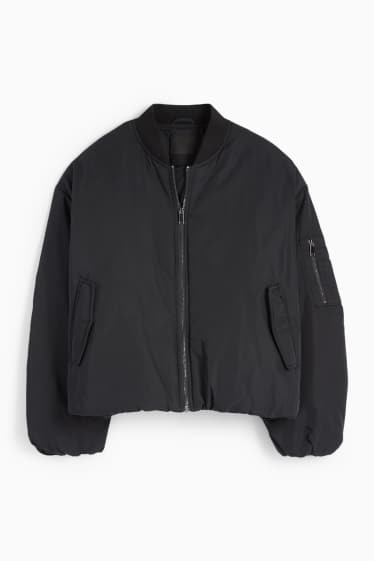 Femei - Jachetă de aviator - negru