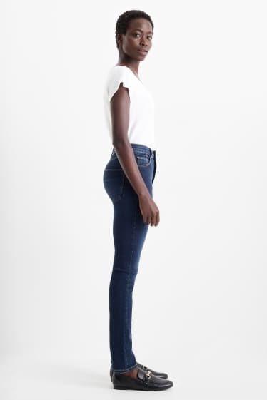 Femei - Slim jeans - talie înaltă - LYCRA® - denim-albastru închis