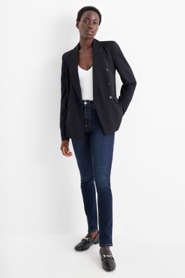 Femei - Slim jeans - talie înaltă - LYCRA® - denim-albastru închis