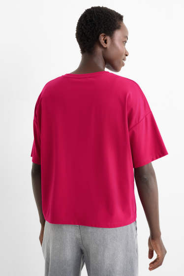 Femei - Tricou - relaxed fit - roz închis