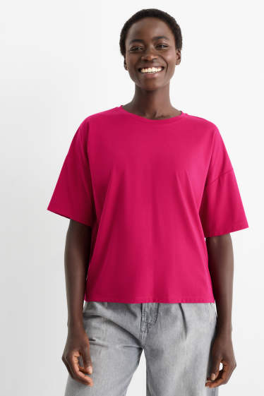 Femei - Tricou - relaxed fit - roz închis
