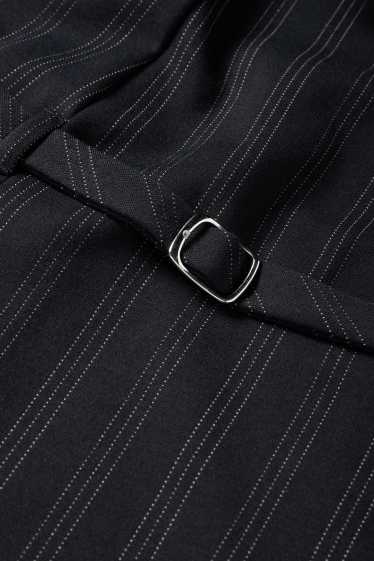 Femei - Rochie în A - dungi fine - albastru închis